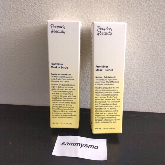 People's Beauty Frontliner Mask + Scrub 50ml/ 1.7oz x2 full size - Picture 1 of 4